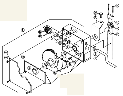 Cleveland TKET-6-T Electric Table Top Twin Kettle Tilting Gearbox Assy 12 Gallon Kettle Diagram