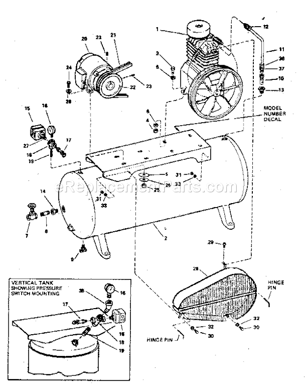 Craftsman 106175162 Parts List And Diagram : Ereplacementparts.com