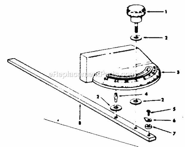 Craftsman 113221610 8 Inch Direct Drive Table Saw Miter Gauge Assembly Diagram