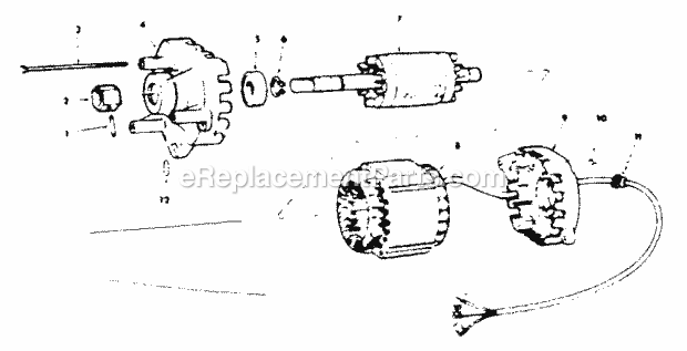 Craftsman 113221610 8 Inch Direct Drive Table Saw Motor 62856 Diagram