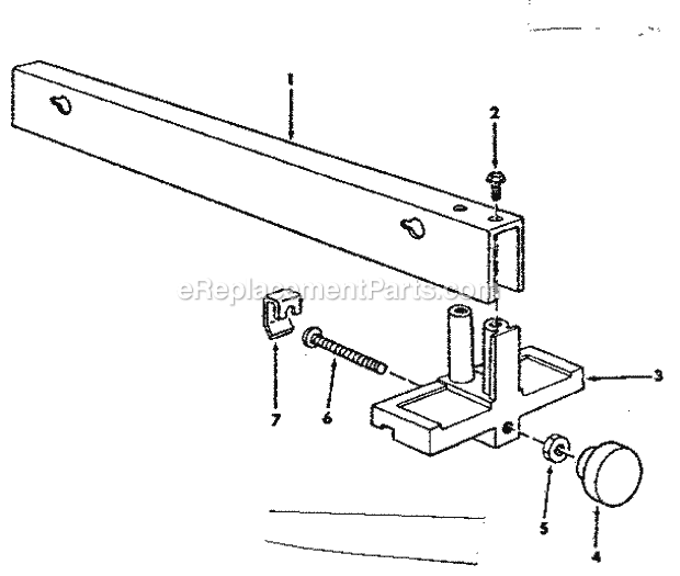 Craftsman 113221611 8 In. Direct Drive Table Saw Rip Fence Assembly 62937 Diagram