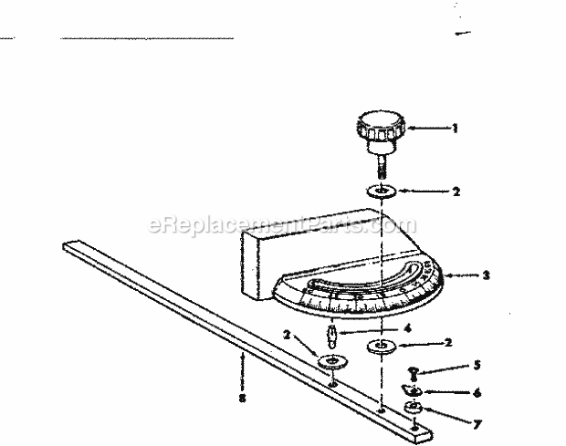 Craftsman 113221611 8 In. Direct Drive Table Saw Miter Guage Assembly 6293... Diagram