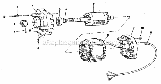 Craftsman 113221611 8 In. Direct Drive Table Saw Motor Assembly Diagram
