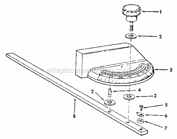 Craftsman 113221620 Table Saw Miter Gauge Assembly Diagram