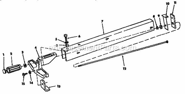 Craftsman 113221720 Table Saw Fence Assembly Diagram