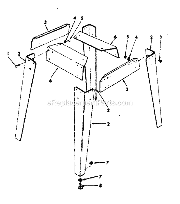 Craftsman 113226680 10-Inch Direct Drive Table Saw Page D Diagram