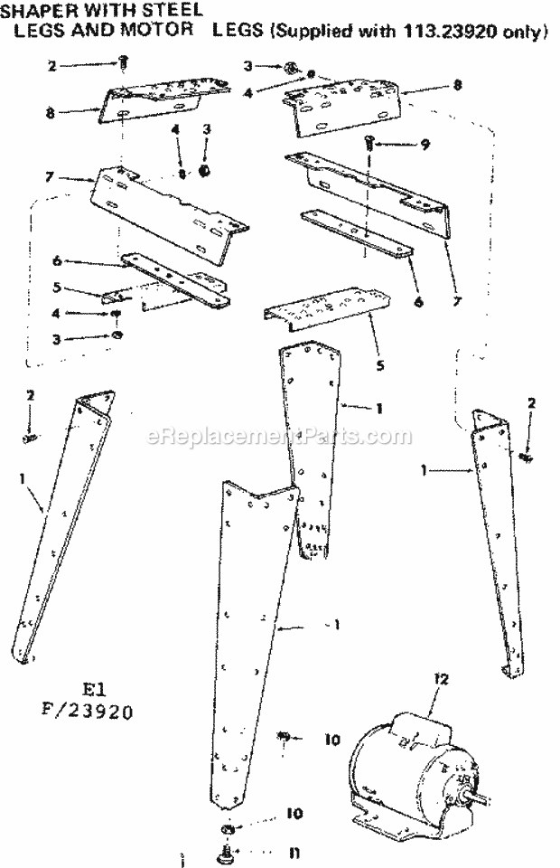 Craftsman 11323920 Planer Page E Diagram