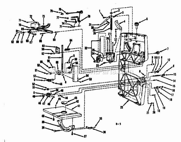 Craftsman 11324200 Sears 12-Inch Band Saw Frame Assembly Diagram