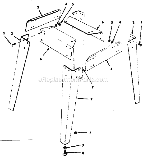 Craftsman 113242730 9 Inch Motorized Table Saw Leg Set Diagram