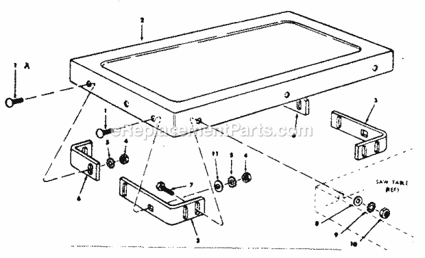 Craftsman 113242730 9 Inch Motorized Table Saw Table Extension Diagram