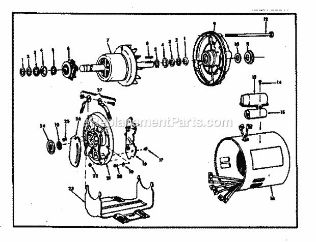 Craftsman 113290600 10 In. Table Saw 1 H.P. Capacitor Diagram