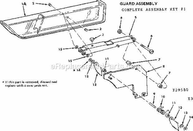 Craftsman 11329580 10 Inch Motorized Saw Guard Assembly Diagram