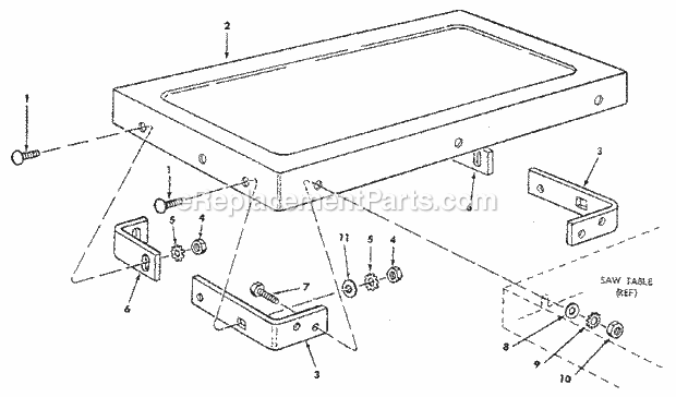 Craftsman 113298060 Table Saw Page G Diagram