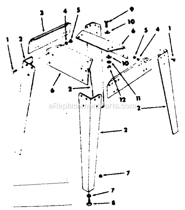 Craftsman 113298142 10-Inch Table Saw Page G Diagram