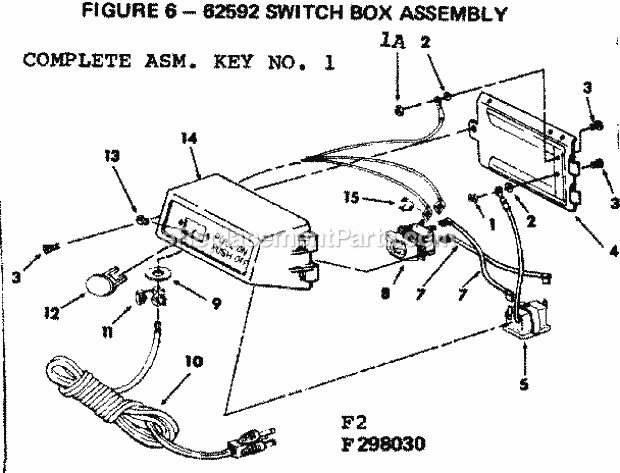 Craftsman 113298150 10-Inch Table Saw Switch Box Assembly Diagram