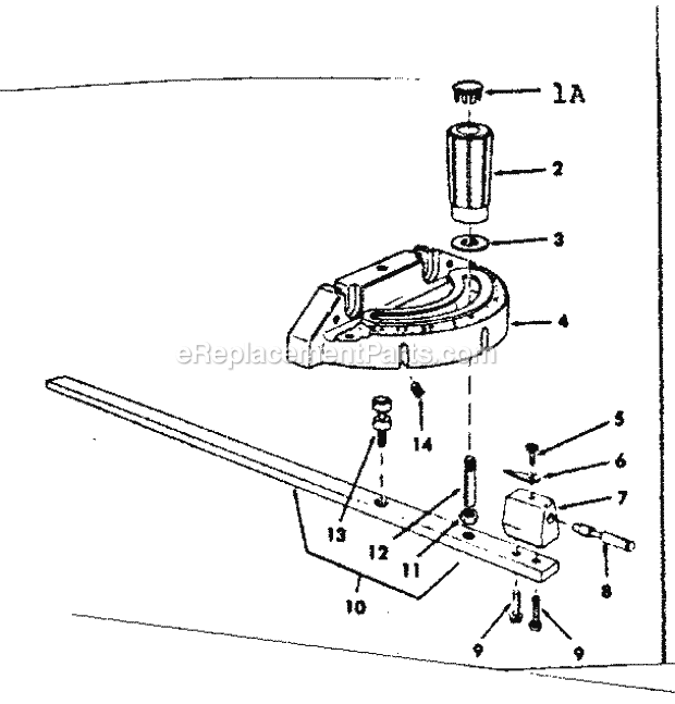 Craftsman 113298151 10-Inch Table Saw Miter Gauge Assembly Diagram