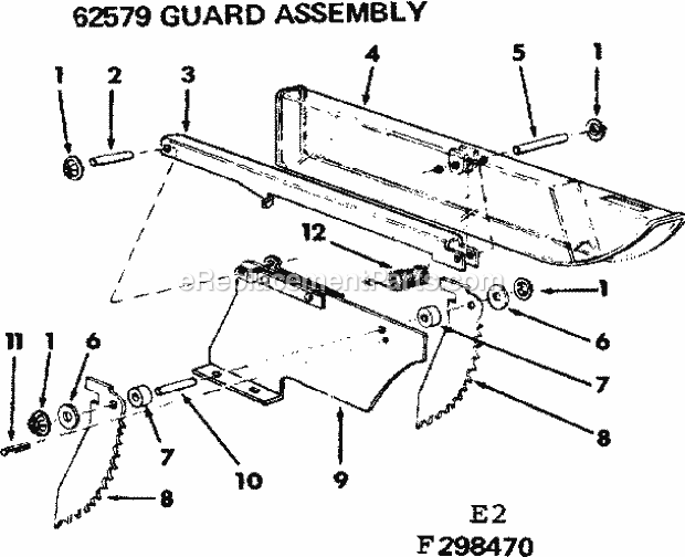 Craftsman 113298470 10 Inch Table Saw Guard Assembly Diagram