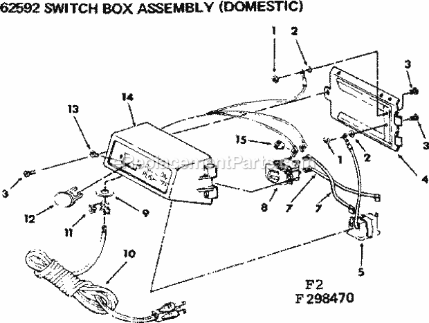 Craftsman 113298470 10 Inch Table Saw Switch Box Assembly Diagram