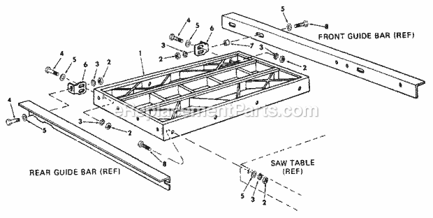 Craftsman 113298721 Table Saw Page D Diagram