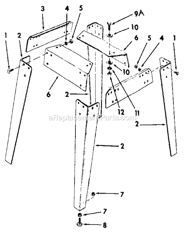 Craftsman 113298721 Table Saw Page H Diagram