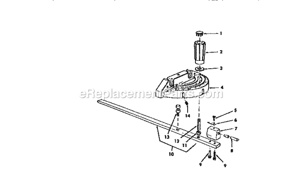 Craftsman 113298762 Table Saw Miter Gauge Assembly Diagram