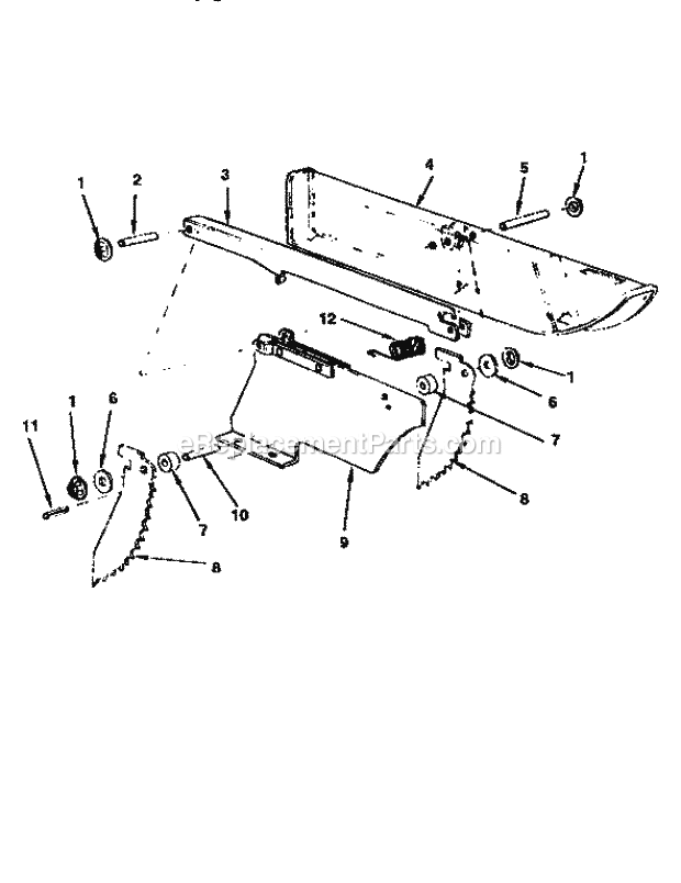 Craftsman 113298762 Table Saw Guard Assembly Diagram