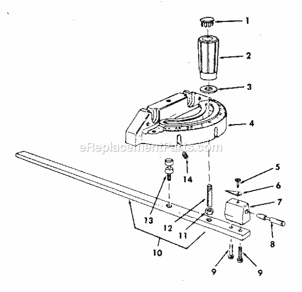 Craftsman 113298840 10 Inch Table Saw Page D Diagram