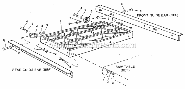 Craftsman 113298841 Table Saw Page H Diagram