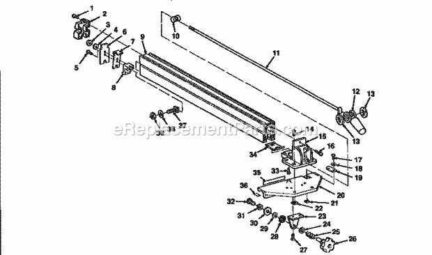 Craftsman 113299020 Fence Assembly Page B Diagram