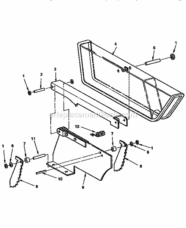 Craftsman 113299410 Saw Table Guard Assembly Diagram