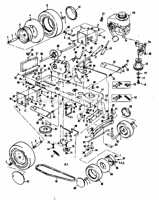 Craftsman 13196450 Lawn Tractor Page B Diagram
