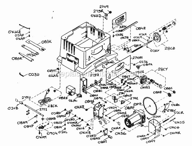 Craftsman 137218240 Table Saw Base Assy Diagram