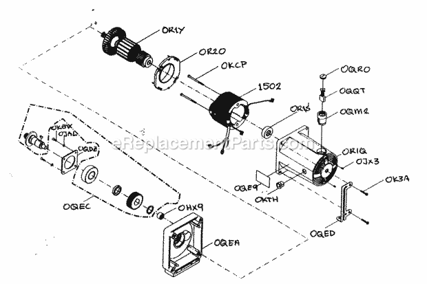 Craftsman 137218240 Table Saw Motor Assy Diagram
