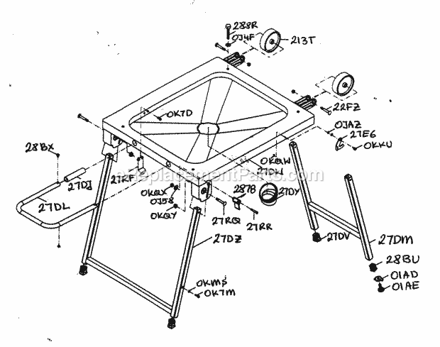 Craftsman 137218240 Table Saw Stand Diagram