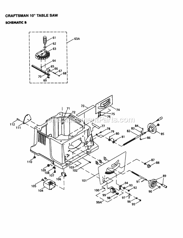 Craftsman 137218780 Table Saw Miter Guage Diagram