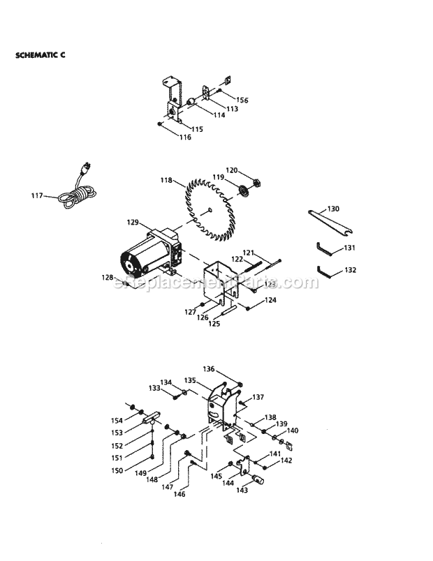 Craftsman 137218780 Table Saw Blade Diagram