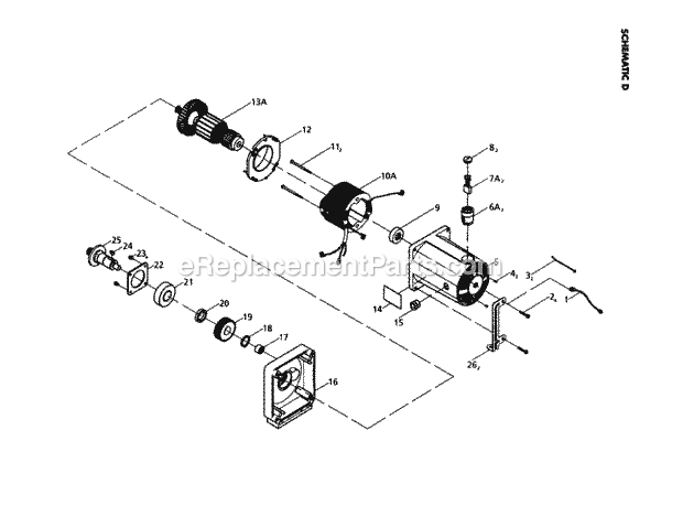 Craftsman 137218780 Table Saw Motor Housing Diagram