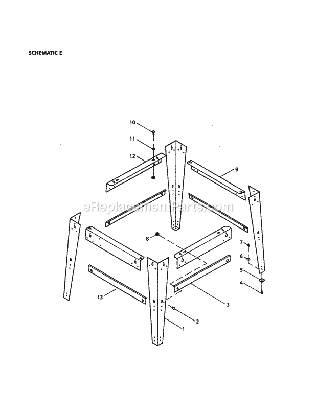 Craftsman 137228010 Table Saw Leg Stand Diagram