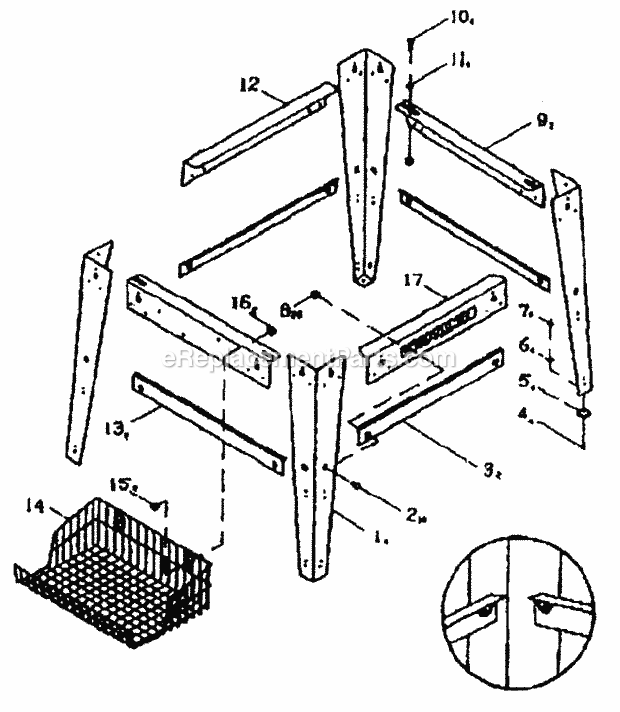 Craftsman 137248250 Table Saw Stand Diagram