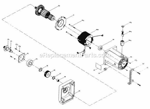 Craftsman 137248480 Table Saw Motor Breakdown Diagram