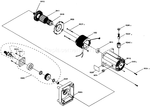 Craftsman 137248840 Table Saw Motor Assy Diagram