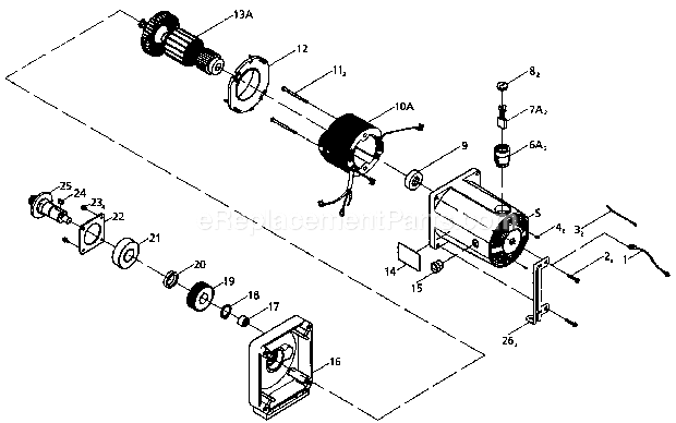 Craftsman 137271140 Table Saw Motor Housing Diagram