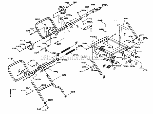 Craftsman 137284630 Table Saw Stand Assy Diagram