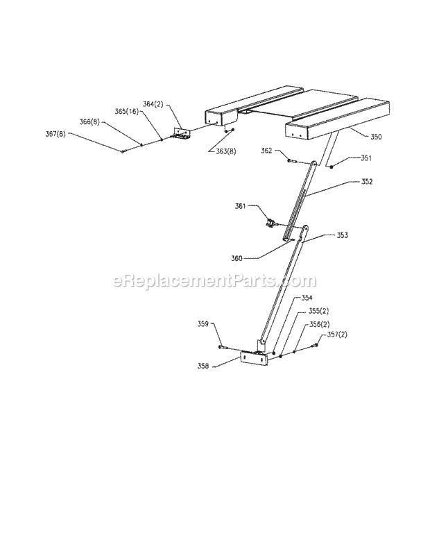 Craftsman 152221240 Table Saw Table Adjuster Diagram