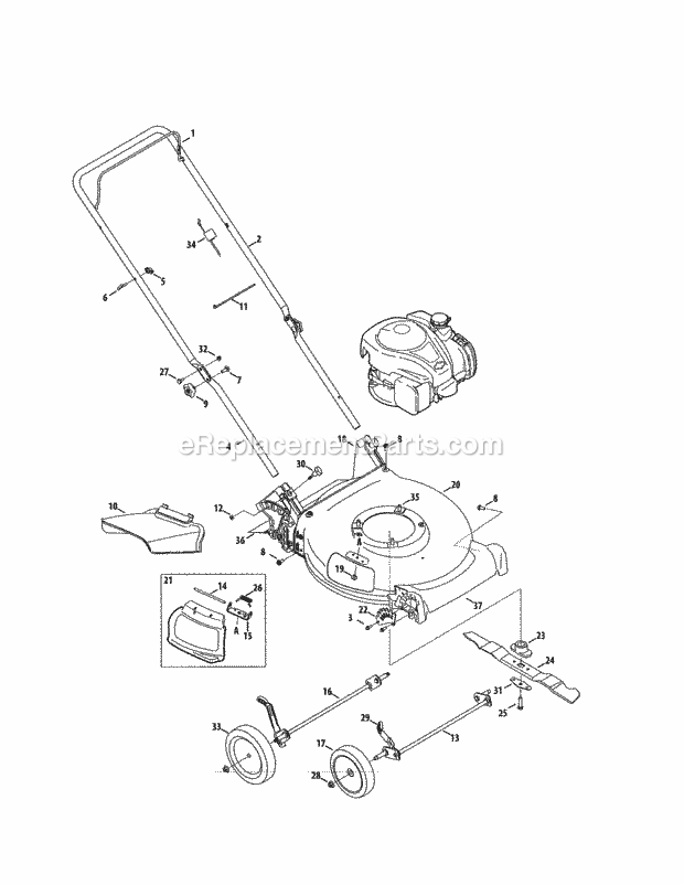 Craftsman 247370001 Lawn Mower Page B Diagram