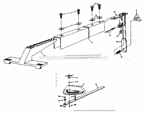 Craftsman 25965 Deluxe Circular Saw Table Meter Gauge Assembly Diagram