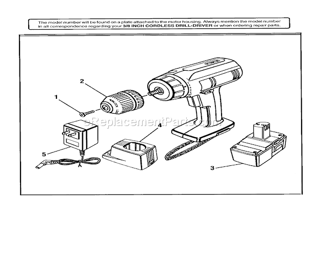 Craftsman 315110780 Cordless Drill-driver Page B Diagram
