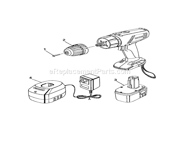 Craftsman 315114520 Drill-driver Chuck/Battery Pack/Charge... Diagram