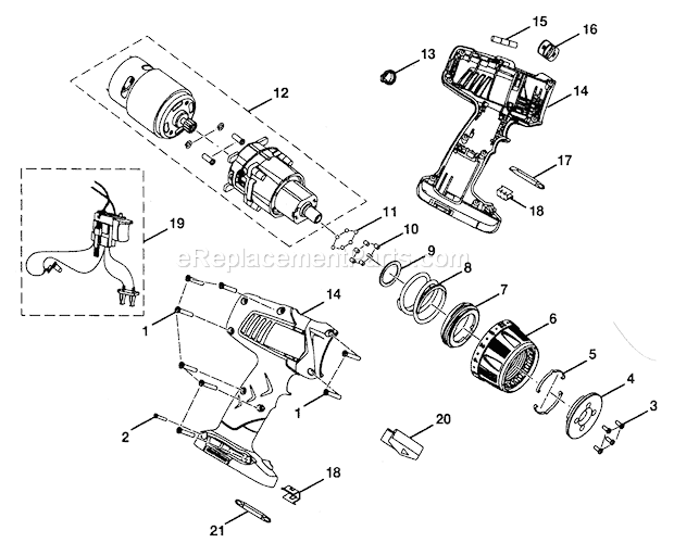 Craftsman 315115380 Drill Motor Assy Diagram