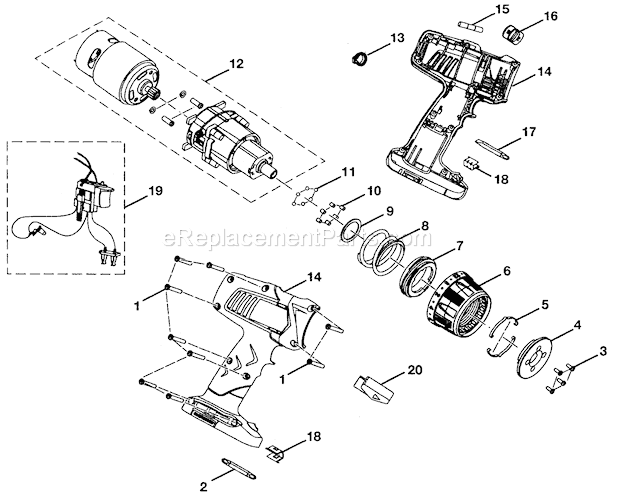 Craftsman 315115390 Drill Motor Assy Diagram